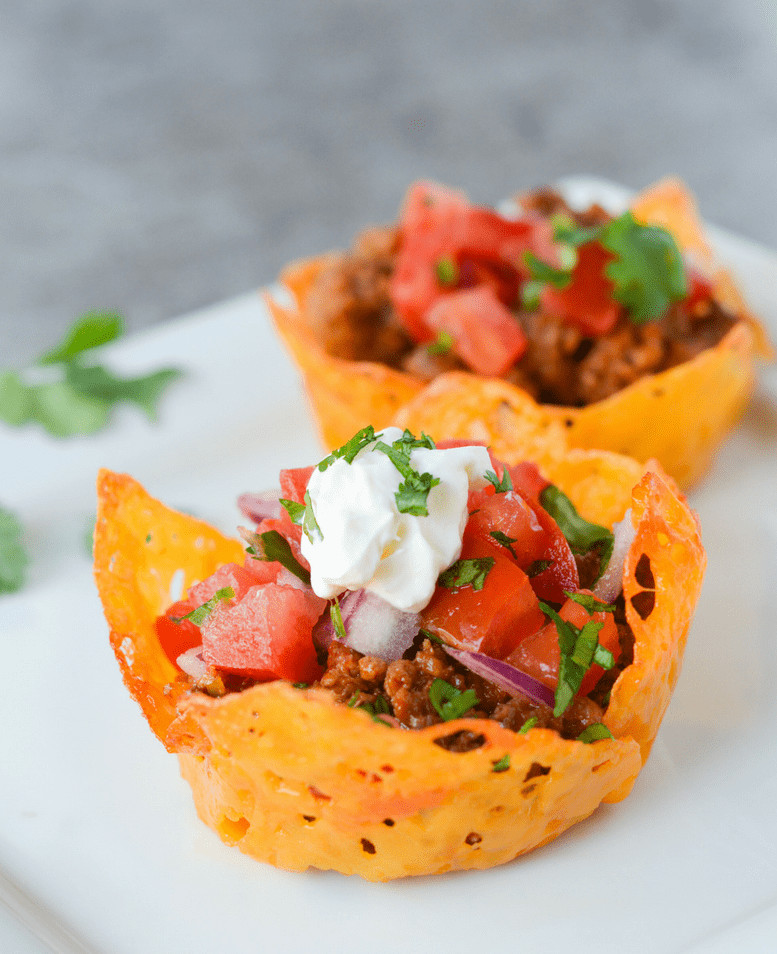 Mexican Keto Appetizers
 Keto Cheese Shell Taco Cups Recipe