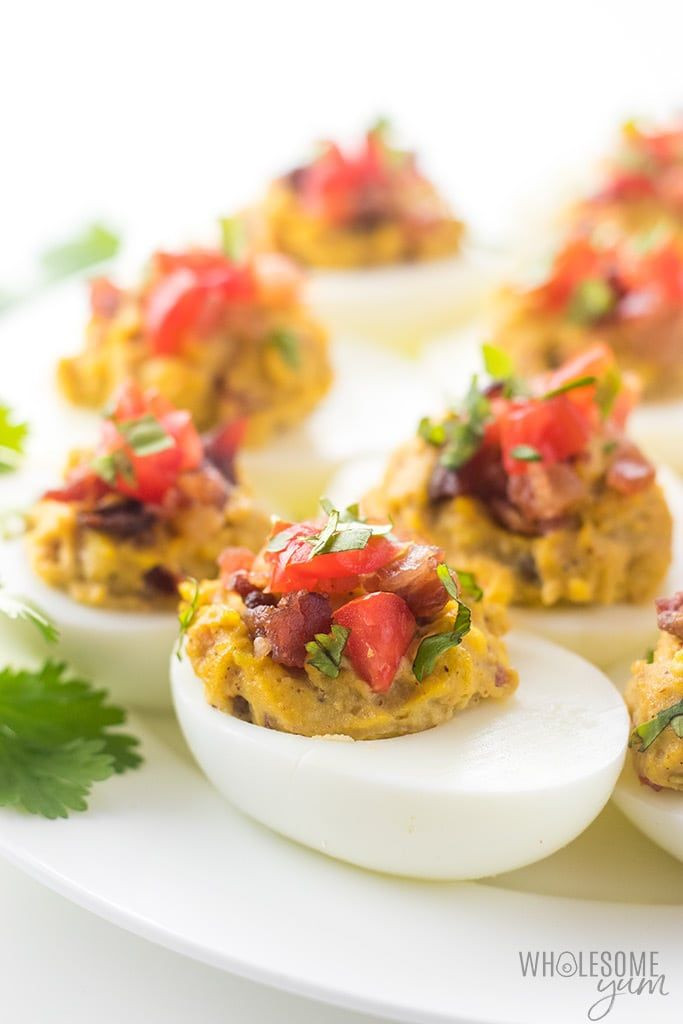 Mexican Keto Appetizers
 Mexican Keto Deviled Eggs Recipe with Avocado and Bacon