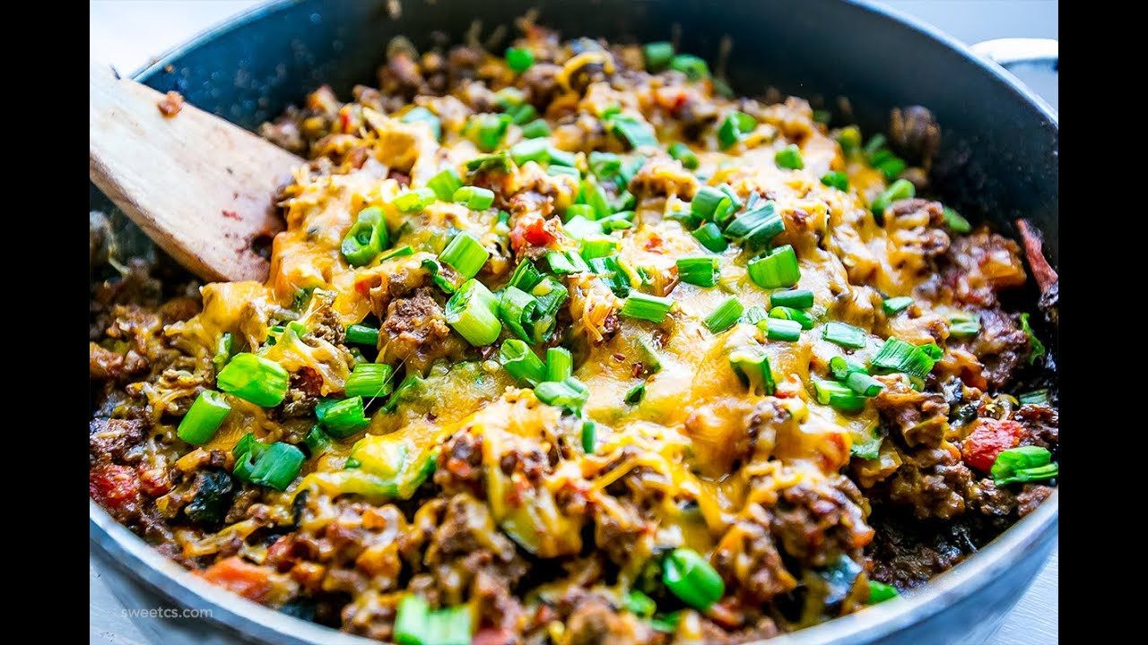 Mexican Keto Dinner Recipes
 e Pot Cheesy Taco Skillet Mexican Taco Skillet Low