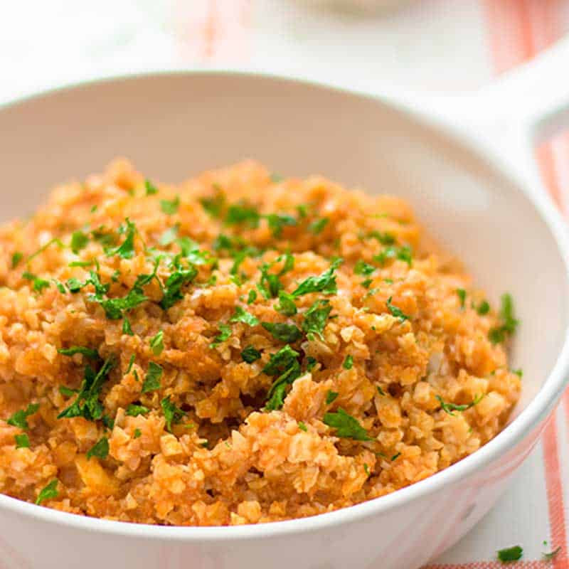 Mexican Keto Low Carb Mexican Cauliflower Rice Delicious Full Flavored Side Dish