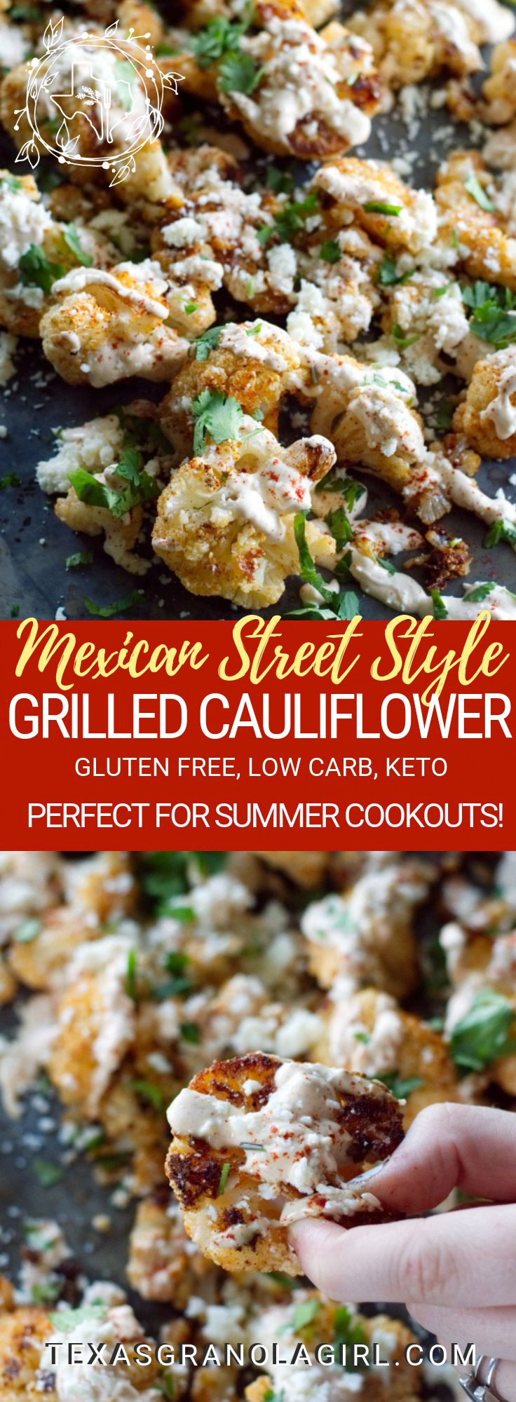 Mexican Street Cauliflower Keto
 This Mexican Street Style Grilled Cauliflower is this