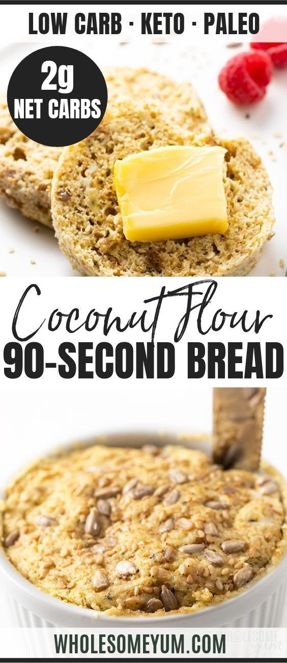 Microwave Keto Bread Coconut Flour
 Low Carb Keto Microwave Bread With Coconut Flour The