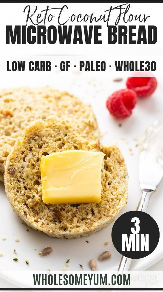 Microwave Keto Bread Coconut Flour
 Low Carb Keto Microwave Bread With Coconut Flour The