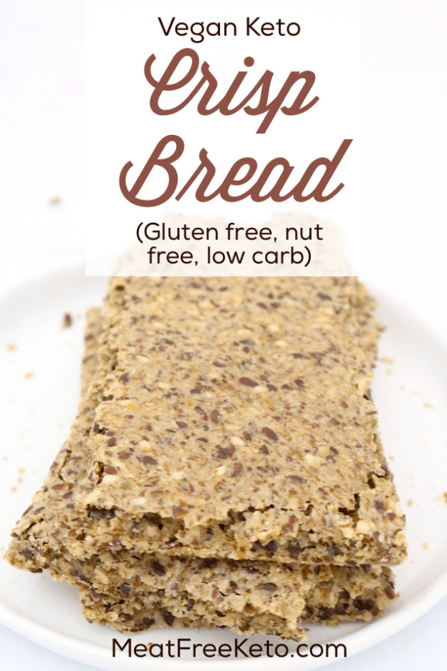 Nut Free Vegan Keto Bread
 Low Carb Crispbread Vegan Gluten Free Nut Free Keto