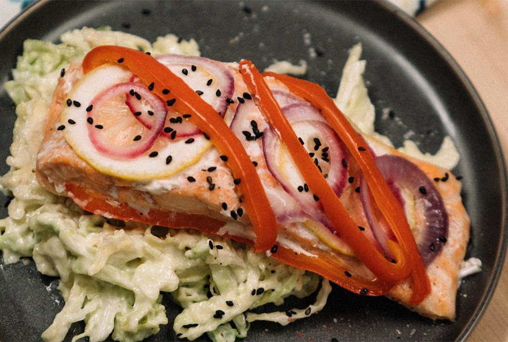 Oven Baked Salmon Keto
 Keto Oven Baked Salmon with Wasabi Slaw Fitoru Recipe