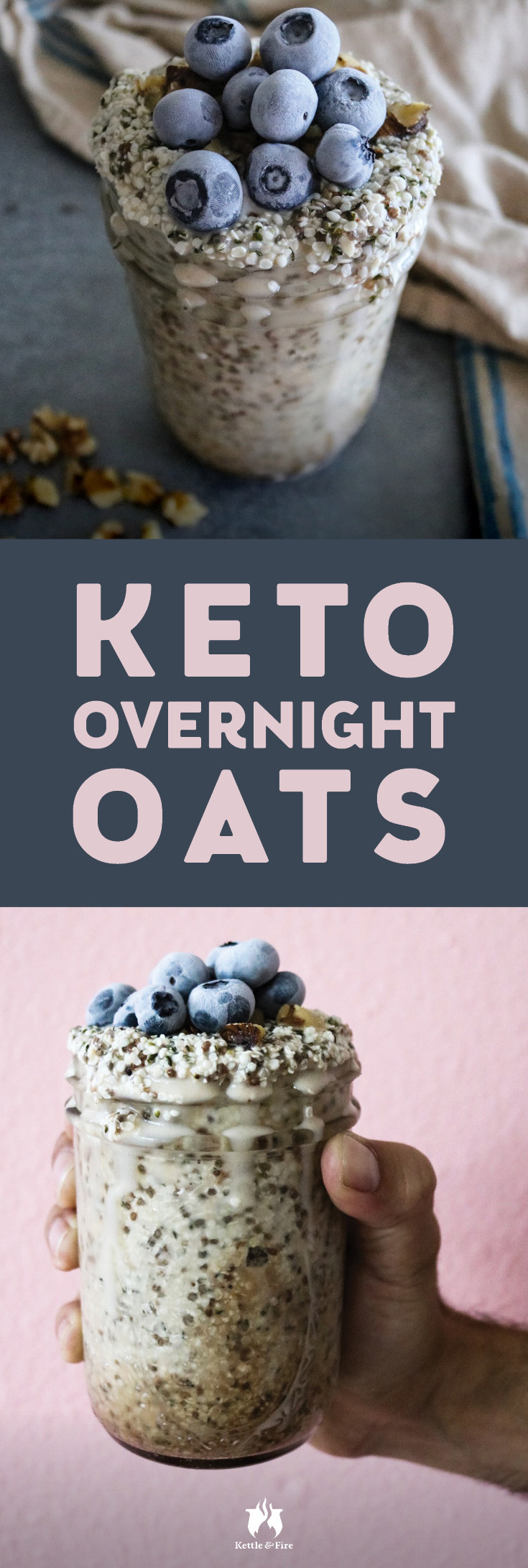 Overnight Oats Healthy Keto
 Keto Overnight "Oats" with Coconut and Blueberries
