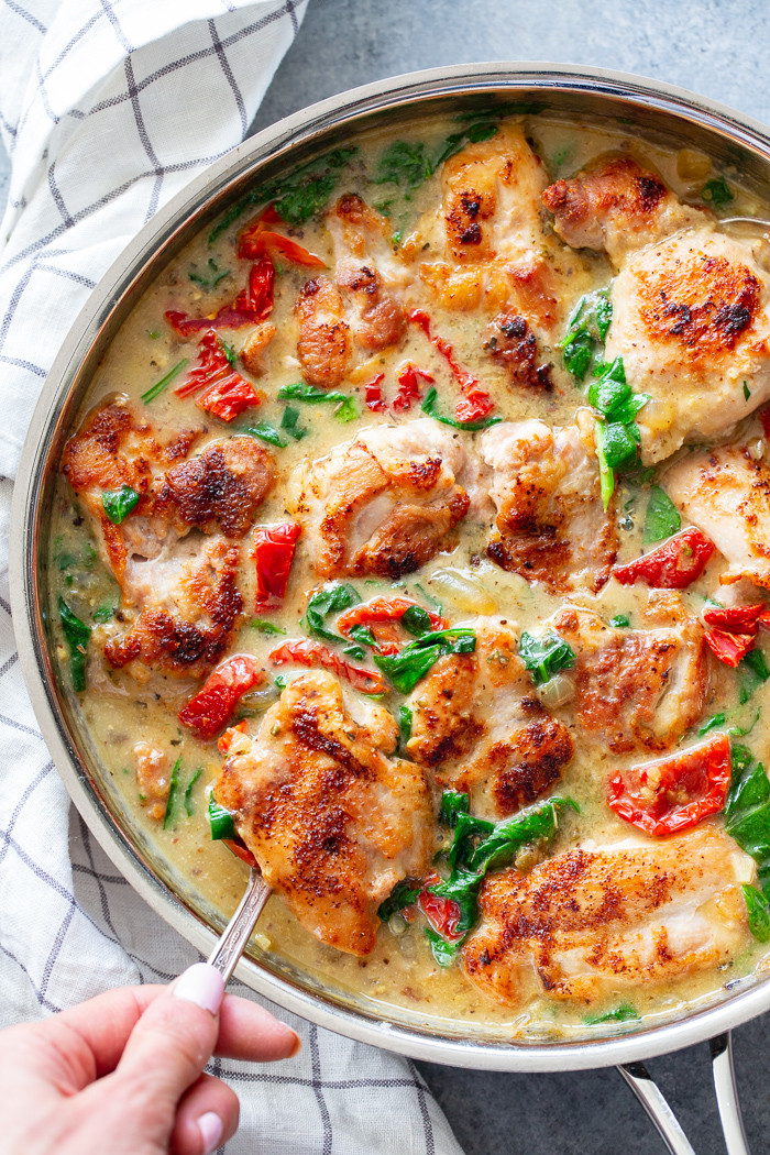 Paleo Keto Recipes
 Creamy Tuscan Chicken Paleo Whole30 Keto