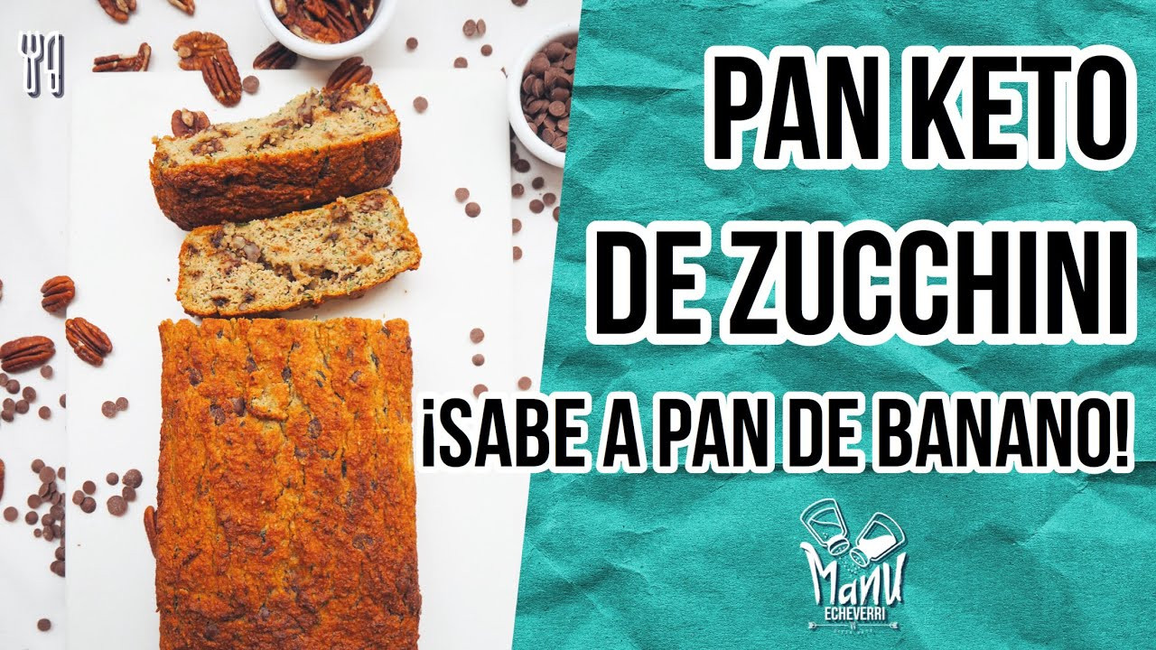 Pan De Zucchini Keto
 PAN KETO DE ZUCCHINI CON CHOCOLATE Y NUECES