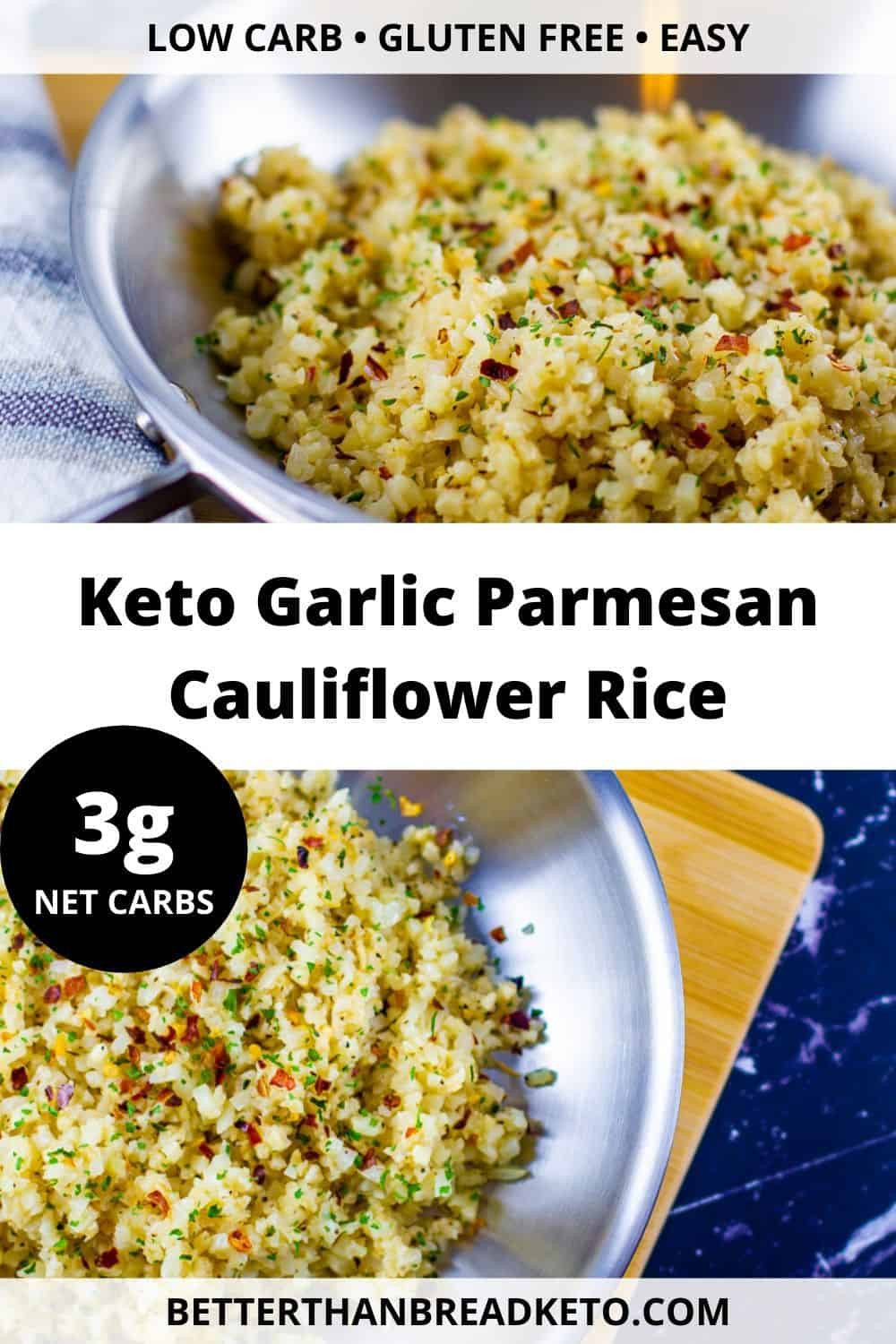 Parmesan Cauliflower Keto
 Keto Garlic Parmesan Cauliflower Rice
