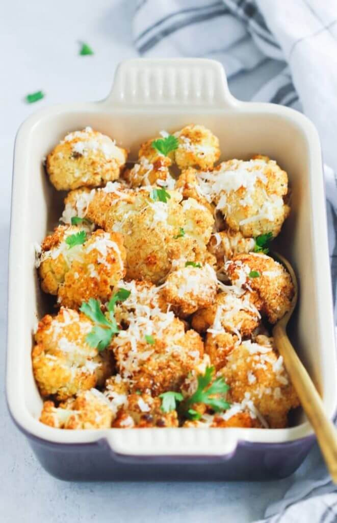 Parmesan Roasted Cauliflower Keto
 46 Keto & Low Carb Side Dishes That Take Dinner To A New