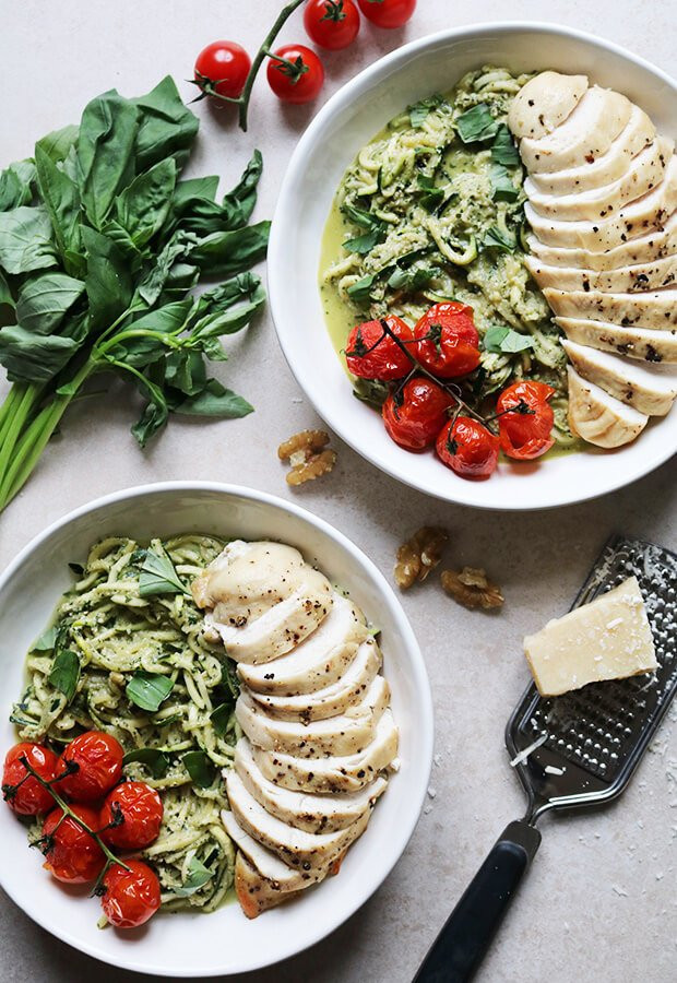 Pesto Chicken Keto
 Keto Pesto Chicken Pasta