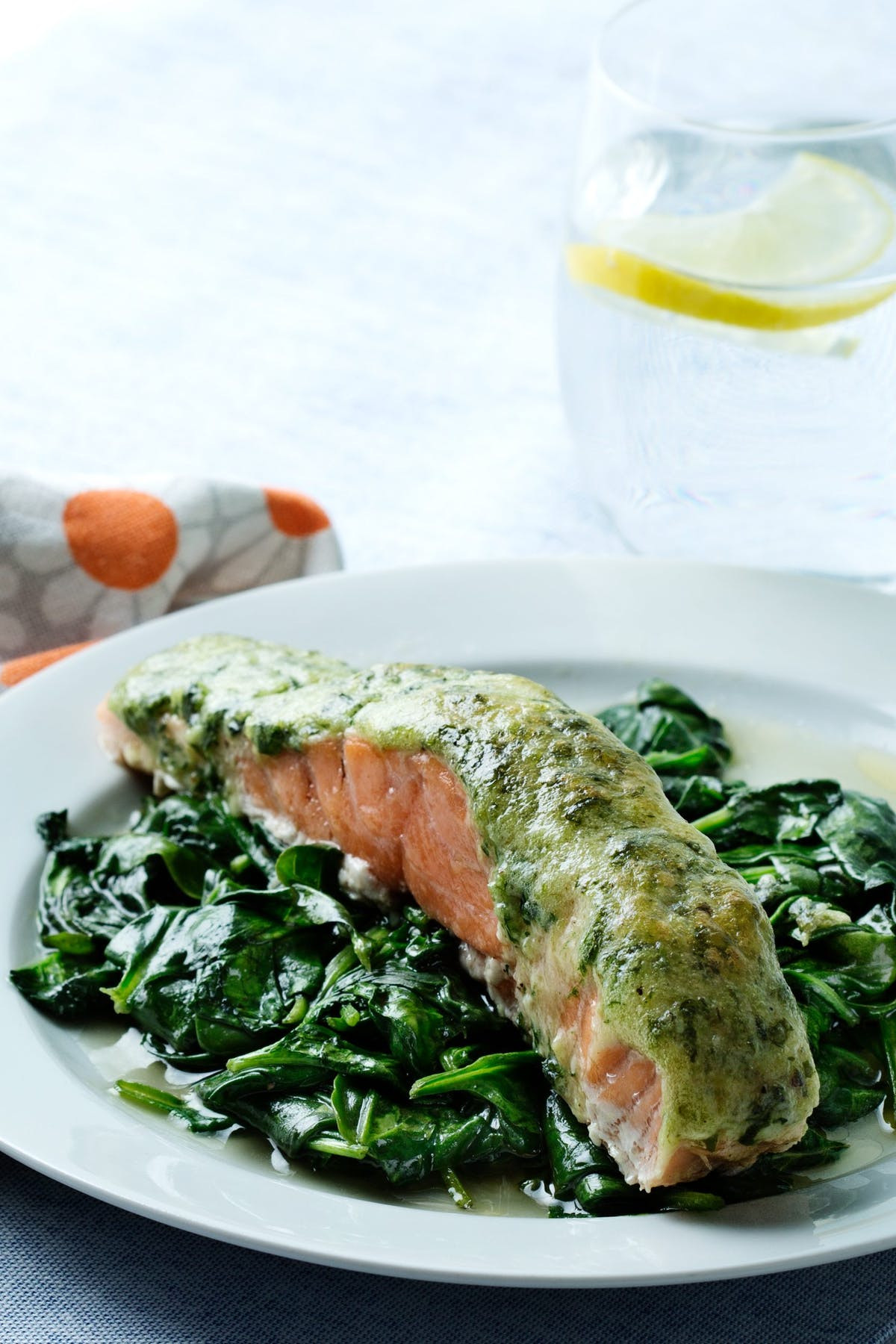 Pesto Salmon Keto
 Keto Salmon with Pesto and Spinach — Recipe — Diet Doctor