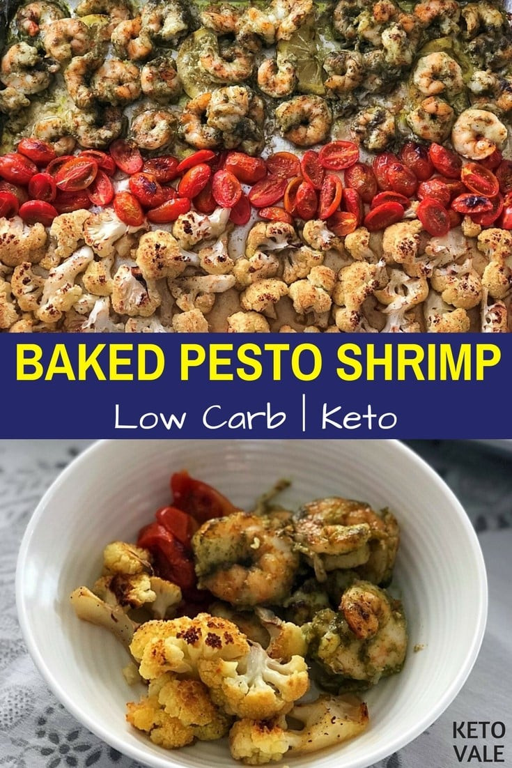 Pesto Shrimp Keto
 Keto Baked Pesto Shrimp with Cauliflower Low Carb Recipe