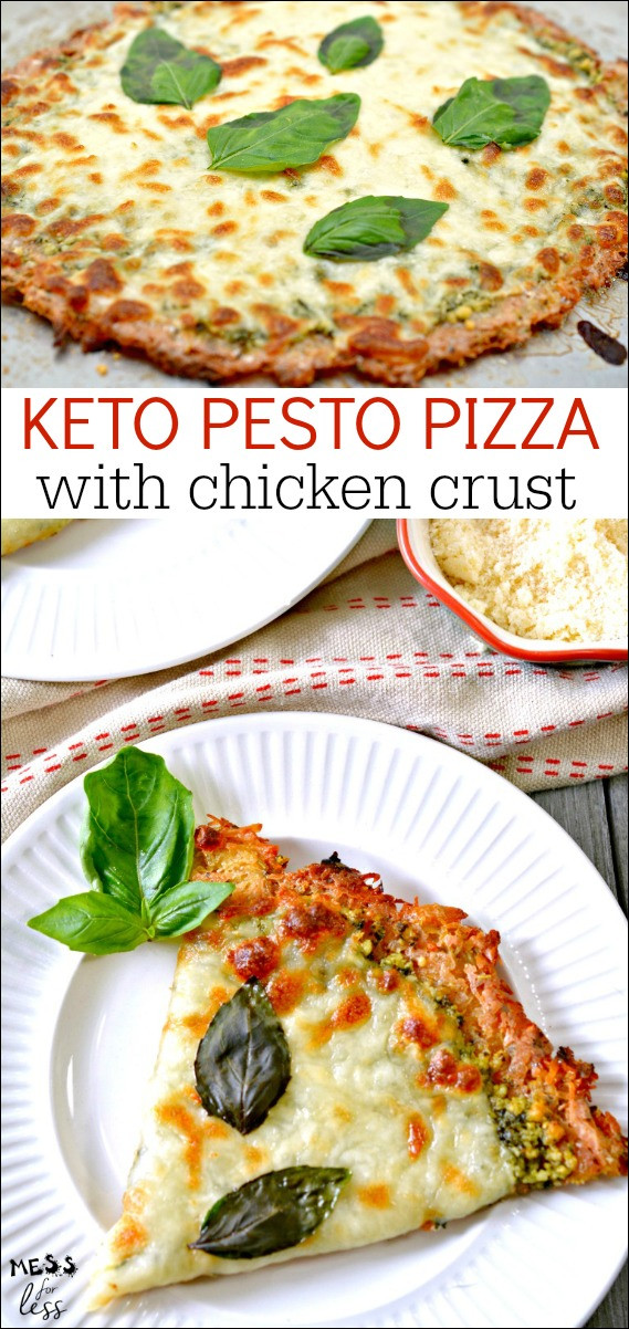 Pizza Chicken Keto
 Keto Pizza with Chicken Crust and Pesto Mess for Less