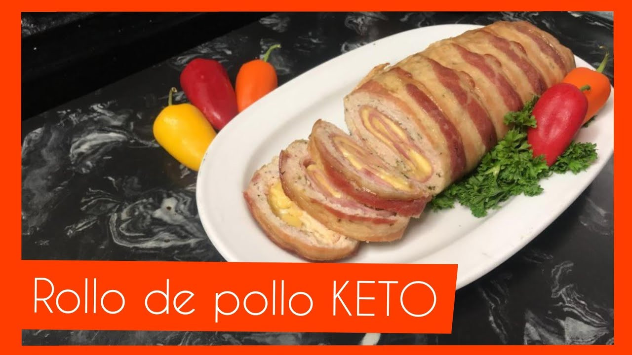 Pollo Keto Videos
 Rollo de POLLO KETO relleno de jamón y queso 🍗🥓