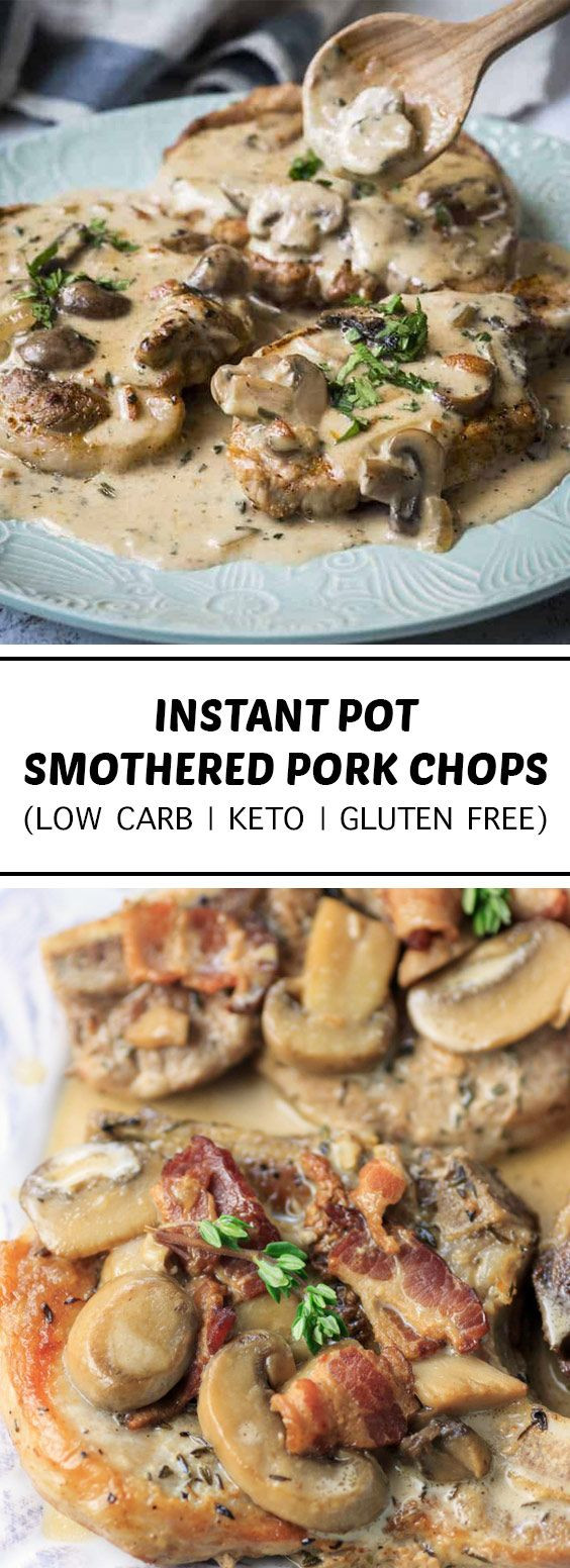 Pork Chop Recipes Crockpot Keto
 Instant Pot Smothered Pork Chops Low Carb Keto & Gluten