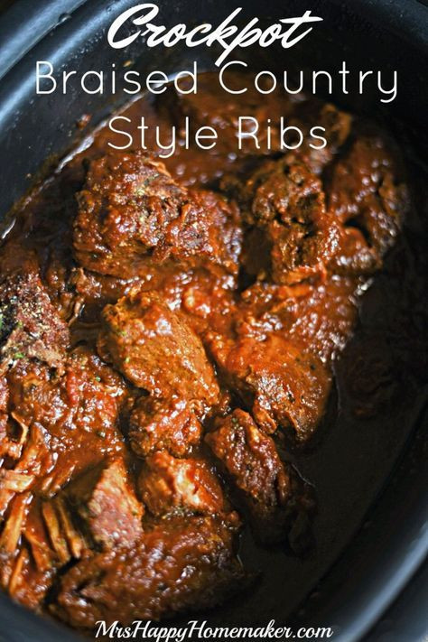 Pork Ribs In The Crockpot Keto
 Crockpot Braised Country Style Ribs sub sweetener for