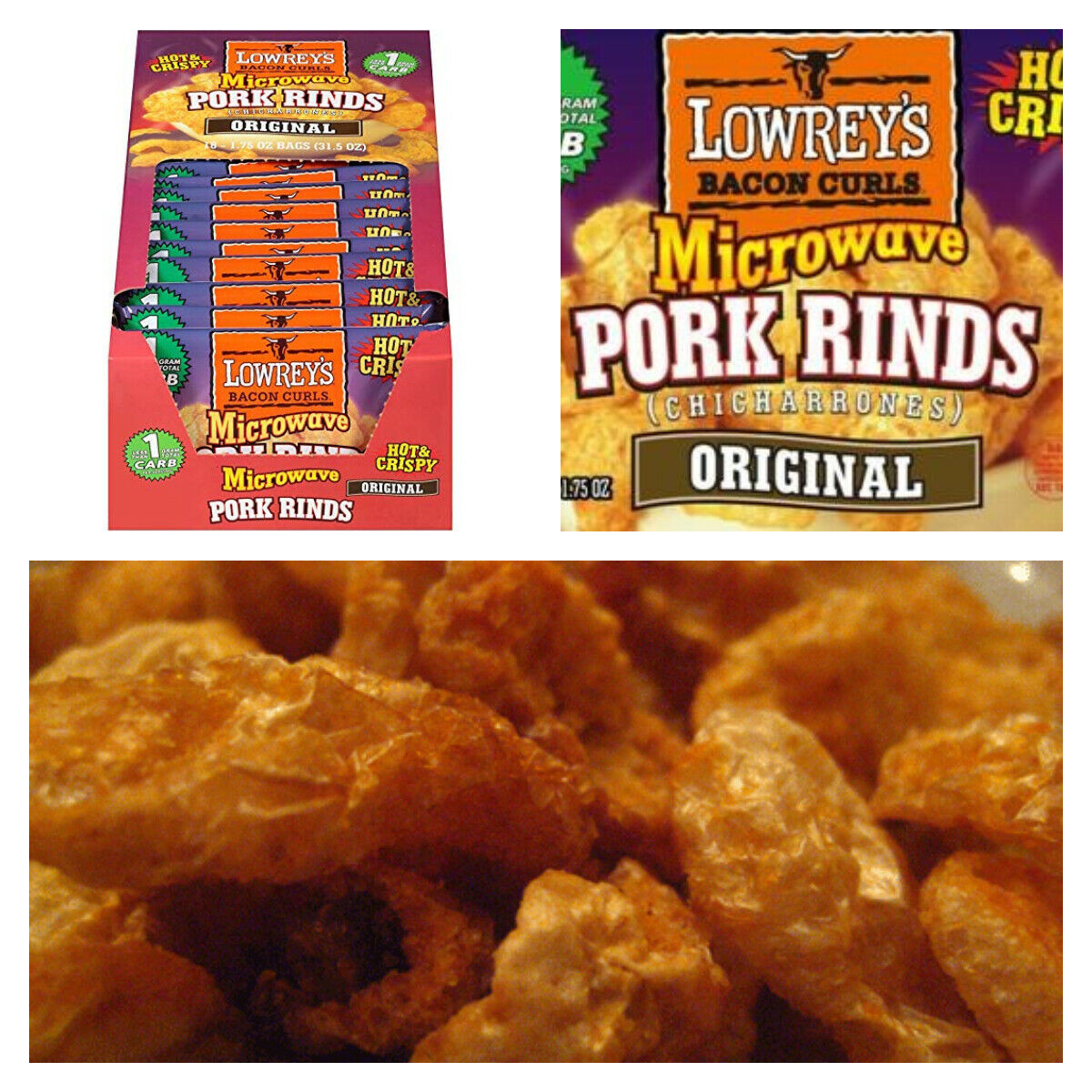 Pork Rinds Low Carb Keto
 Low Carb Carbs Pork Rinds Microwave Bacon Curls