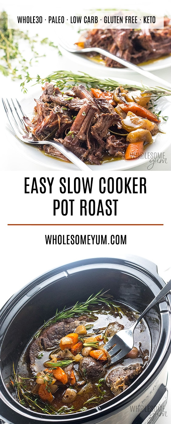 Pork Roast Crock Pot Recipes Slow Cooker Keto
 Keto Low Carb Pot Roast Slow Cooker Recipe VIDEO