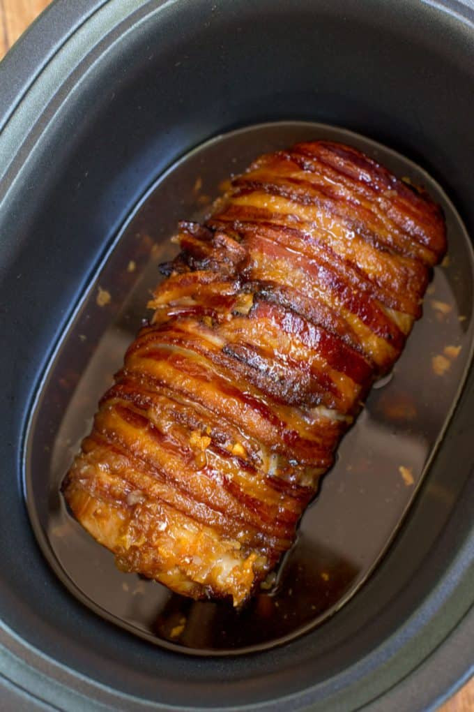 Pork Tenderloin Recipes In Crockpot Slow Cooker Keto
 Slow Cooker Bacon Garlic Pork Loin Dinner then Dessert