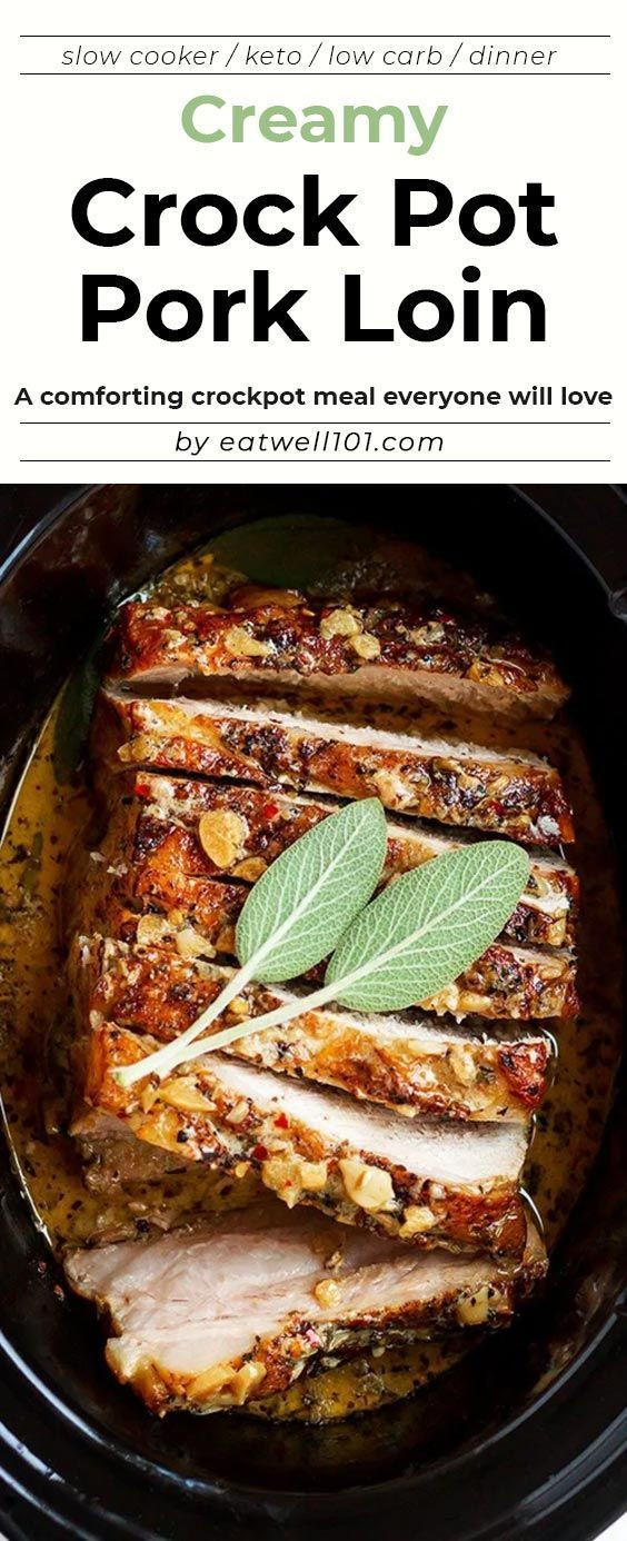 Pork Tenderloin Recipes In Crockpot Slow Cooker Keto
 Crockpot Creamy Garlic Pork Loin