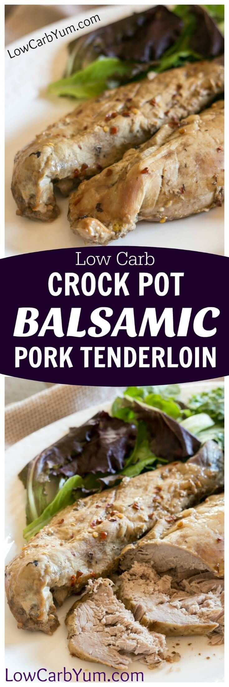Pork Tenderloin Recipes In Crockpot Slow Cooker Keto
 A crock pot balsamic pork tenderloin that can be prepared