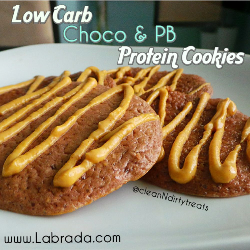 Protein Powder Desserts Low Carb
 Low Carb Chocolate & Peanut Butter Cookies with Jamie