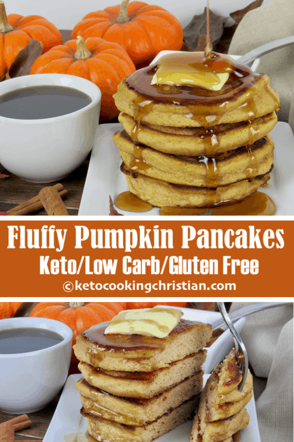 Pumpkin Keto Pancakes
 Fluffy Pumpkin Pancakes Keto Low Carb & Gluten Free