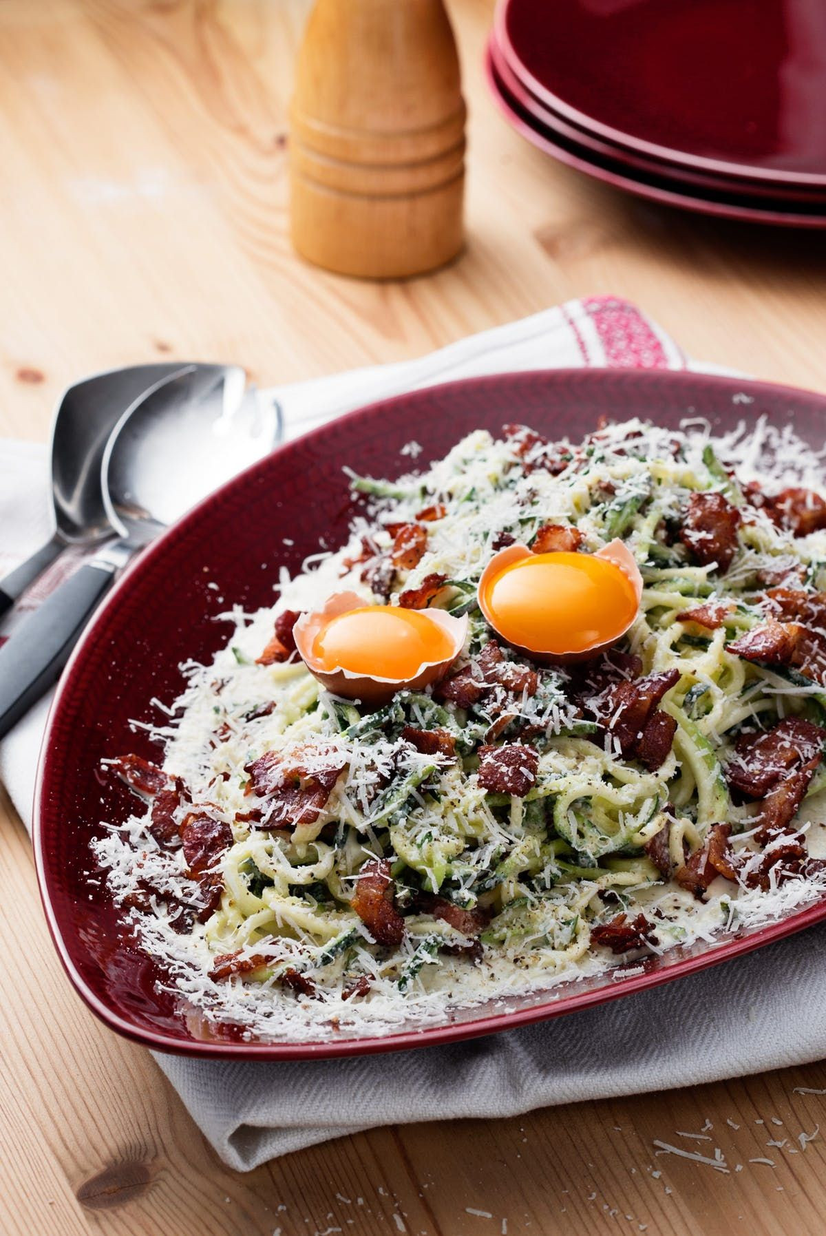 Receitas Keto Videos
 Keto Pasta Carbonara with Zoodles Receita
