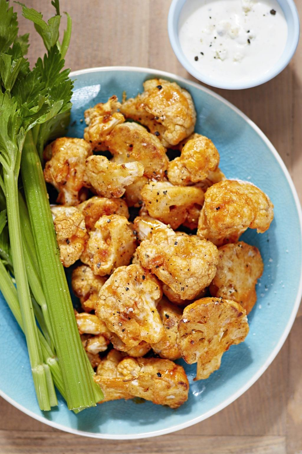 Roasted Buffalo Cauliflower Keto
 Buffalo Roasted Cauliflower with Bleu Cheese Sauce