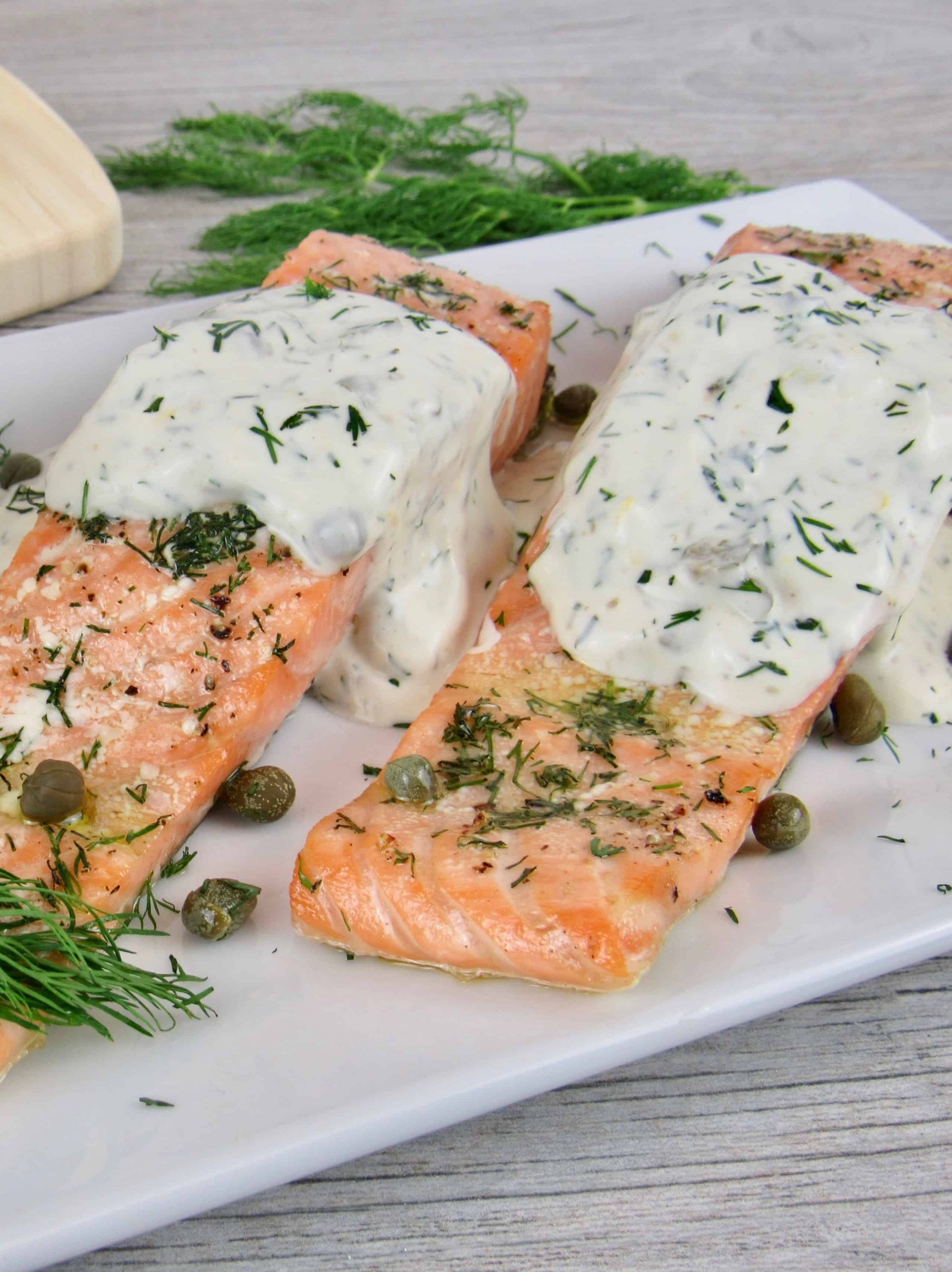 Salmon Keto Recipes Baked
 Baked Salmon with Creamy Dill Sauce Keto and Low Carb