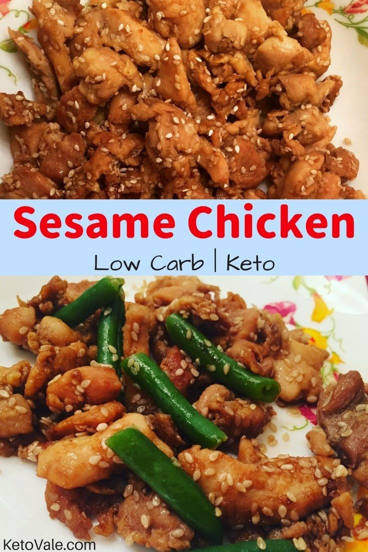 Sesame Chicken Keto
 Keto Chinese Sesame Chicken Low Carb Recipe