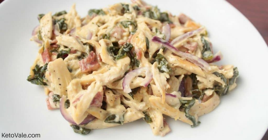 Shredded Chicken Keto
 Creamy Shredded Chicken with Spinach and Bacon Recipe