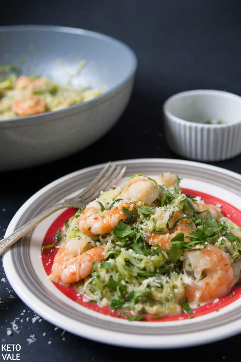 Shrimp Keto Alfredo
 Keto Creamy Shrimp Alfredo with Zoodles Low Carb Recipe