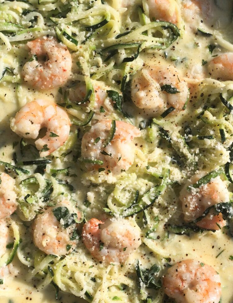 Shrimp Keto Alfredo
 Creamy Keto Shrimp Alfredo with Zucchini Noodles Curbing