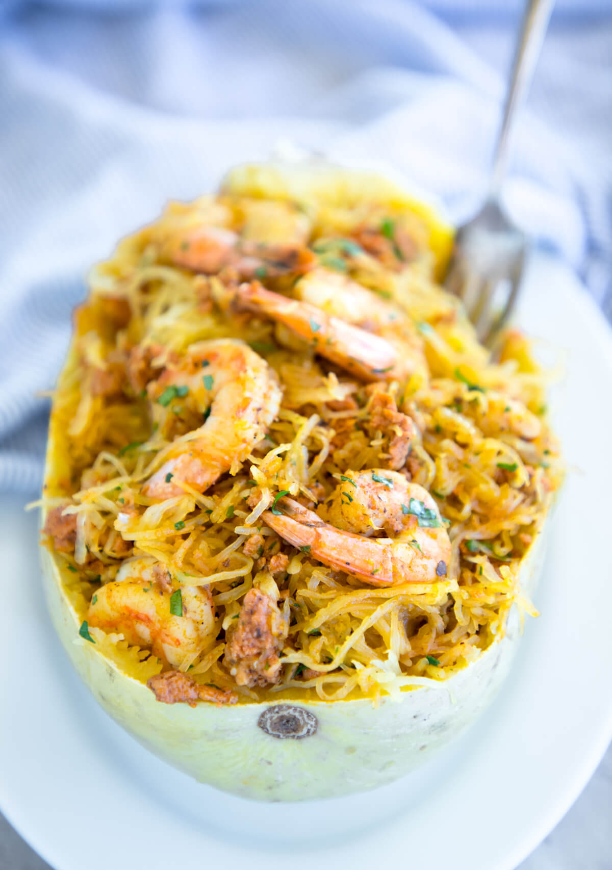 Shrimp Keto Bowl
 Keto Shrimp & Chorizo Spaghetti Squash Bowls