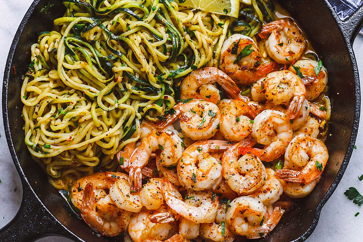 Shrimp Keto Recipes Zucchini Noodles
 Lemon Garlic Butter Shrimp Recipe with Zucchini Noodles