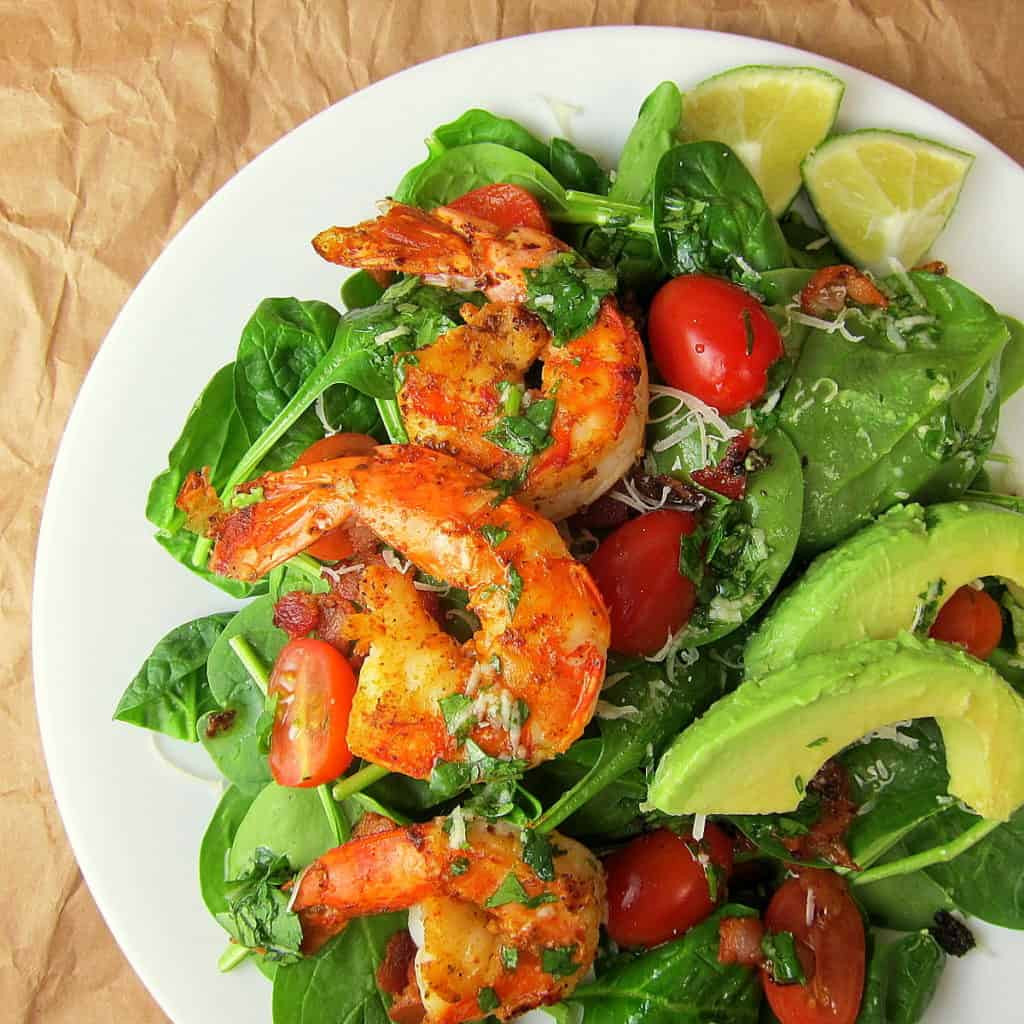 Shrimp Keto Salad
 Keto Cajun Shrimp Salad with Cilantro Lime Dressing