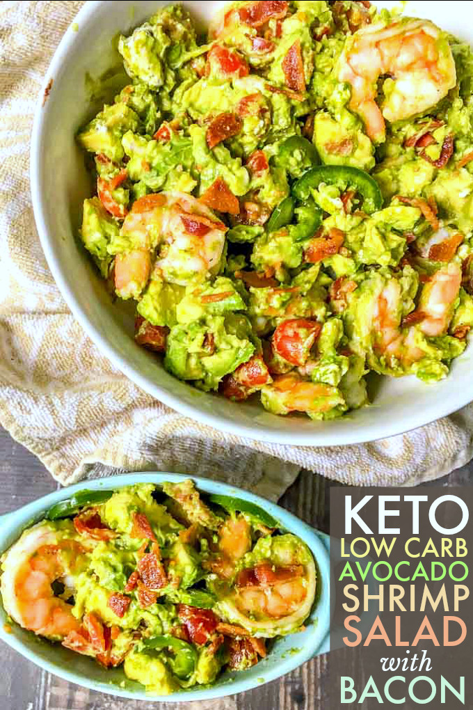 Shrimp Keto Salad
 Keto Avocado Shrimp Salad with Bacon easy low carb recipe