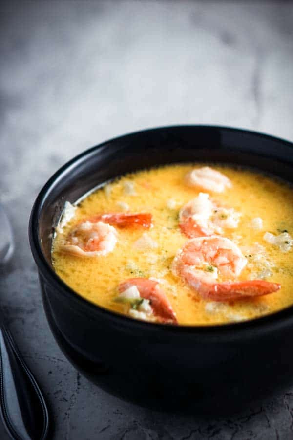 Shrimp Keto Soup
 Creamy Shrimp Soup with Ve ables [Recipe] KETOGASM