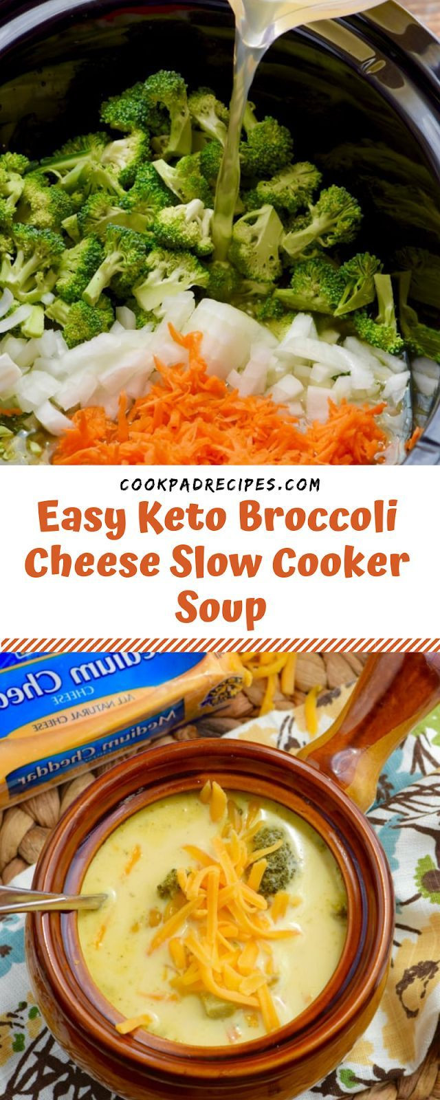 Slow Cooker Keto Broccoli Cheese Soup
 Easy Keto Broccoli Cheese Slow Cooker Soup Broccoli
