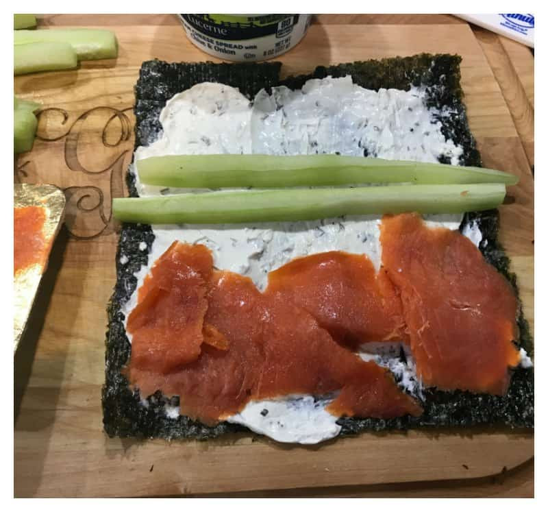 Smoked Salmon Keto
 Keto Sushi Rolls with Smoked Salmon and Cucumber