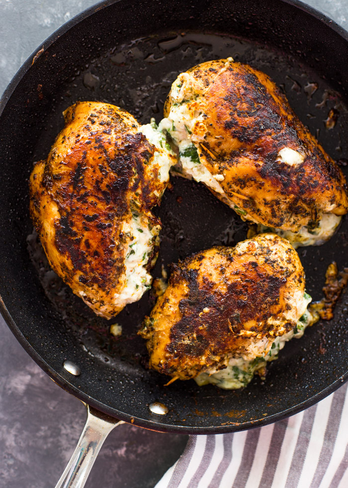 Spinach Stuffed Chicken Keto
 Cream Cheese Spinach Stuffed Chicken Low carb Keto