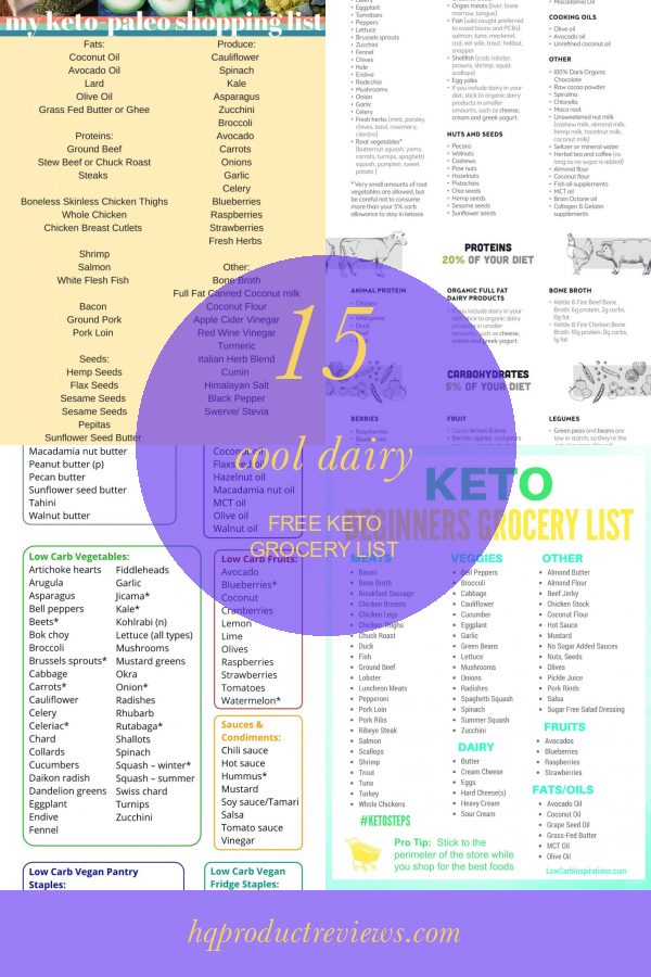 15 Cool Dairy Free Keto Grocery List - Best Product Reviews