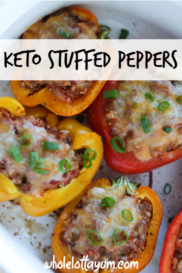Stuff Peppers With Ground Beef Keto
 Keto stuffed peppers make an easy keto dinner recipe