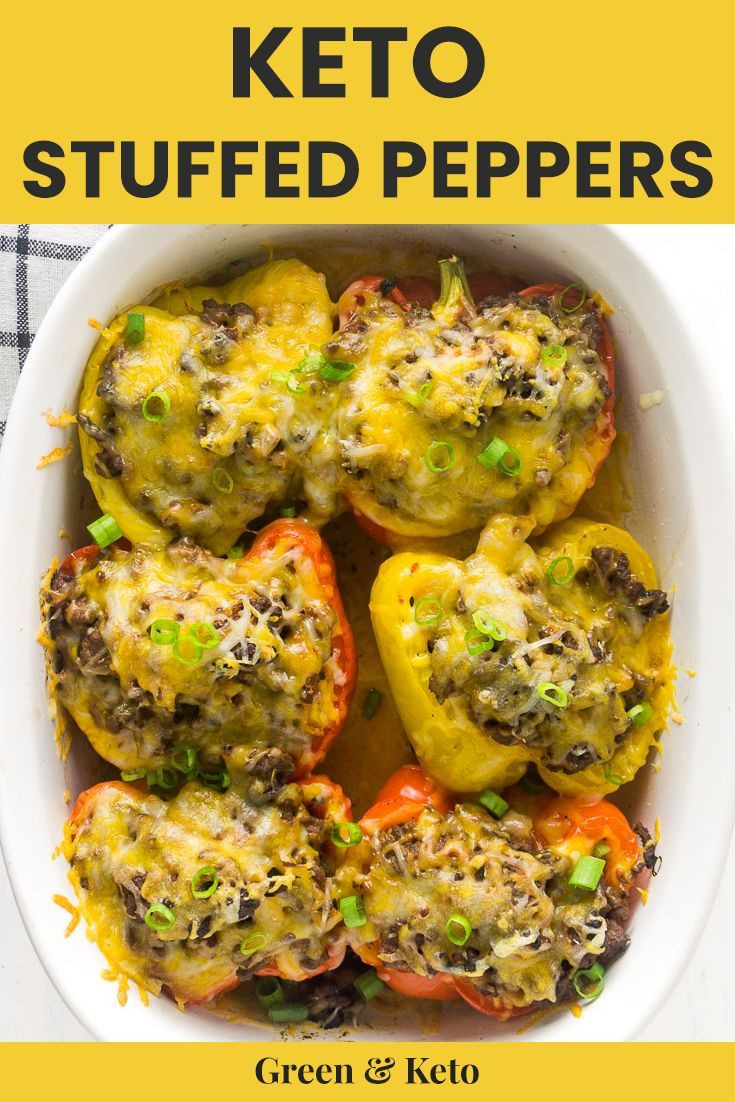 Stuffed Green Peppers With Ground Beef Keto
 Keto Stuffed Peppers without Rice Recipe
