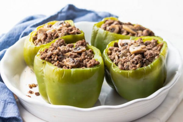 Stuffed Green Peppers With Ground Beef Keto
 Easy Philly Cheesesteak Stuffed Peppers low carb keto