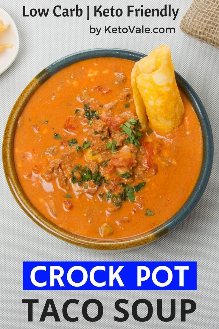 Taco Soup Crock Pot Keto
 Easy Keto Crock Pot Taco Soup with Beef Recipe