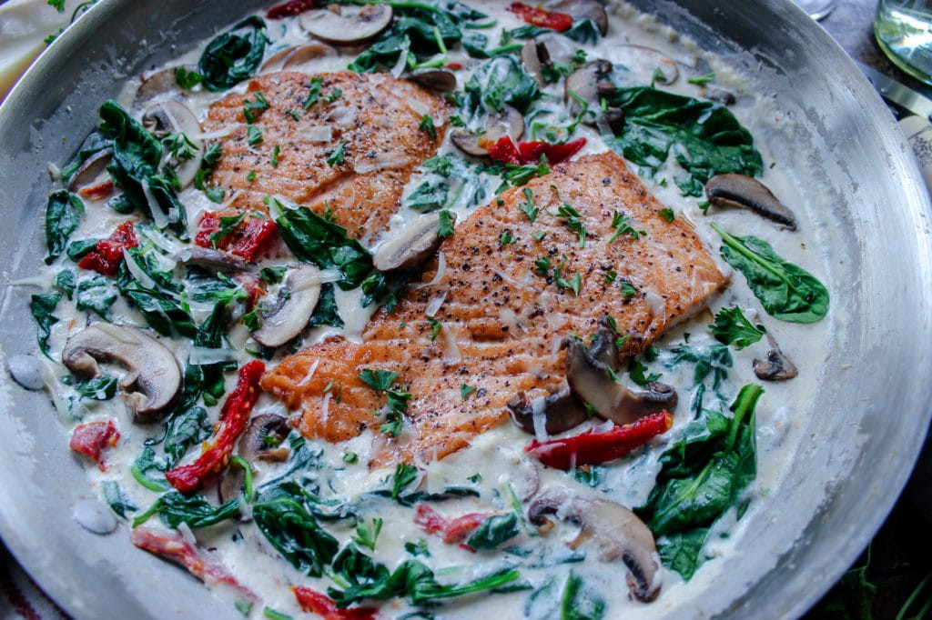 Tuscan Salmon Keto
 e Pan Keto Tuscan Salmon Bonappeteach