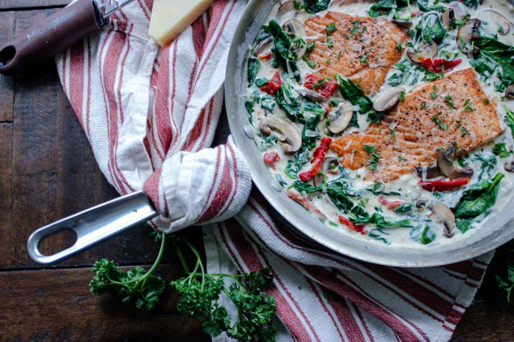 Tuscan Salmon Keto
 e Pan Keto Tuscan Salmon Bonappeteach